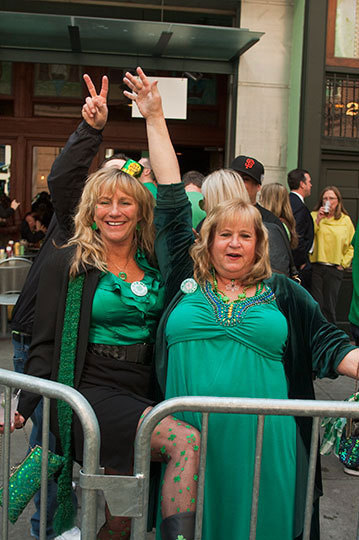 St Patrick's Day on Front St in San Francisco