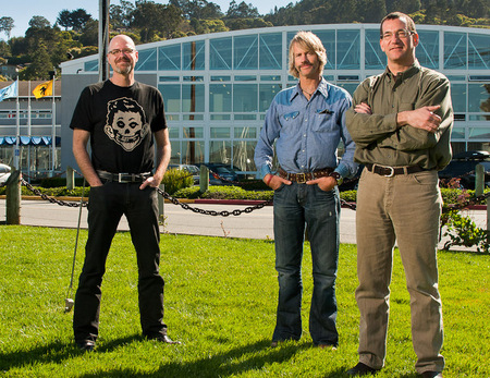 BSSP Ad Agency Greg Stern , Mike Shines , and John Butler  at their offices in Sausalito, CA.