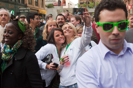 St Patrick's Day on Front St in San Francisco