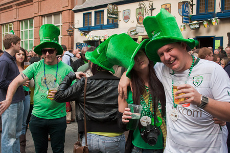 St Patrick's Day on Front St in San Francisco