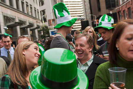 St Patrick's Day on Front St in San Francisco