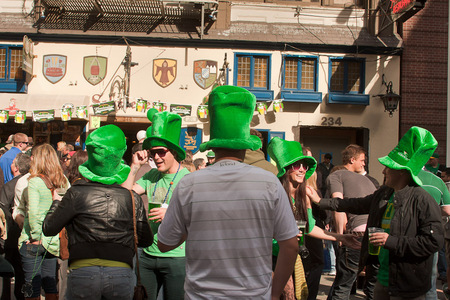 St Patrick's Day on Front St in San Francisco