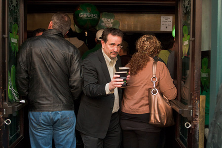 St Patrick's Day on Front St in San Francisco