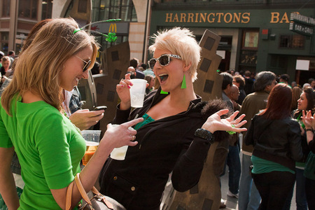 St Patrick's Day on Front St in San Francisco