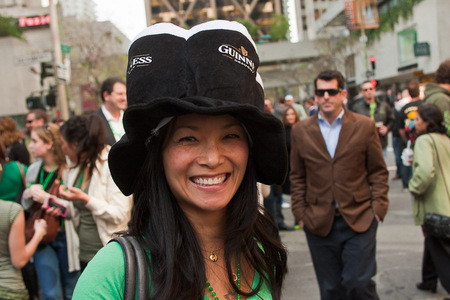 St Patrick's Day on Front St in San Francisco