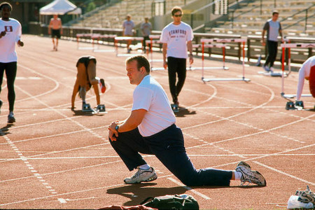 Adam Nelson, shot putter, at Stanford