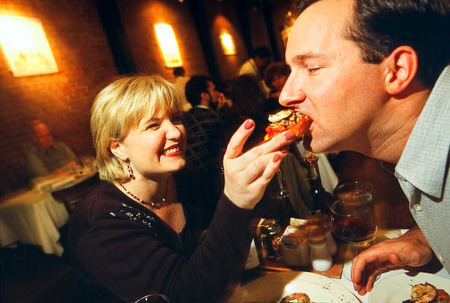 Maureen & Sean O'Toole enjoy dinner at Il Postale Rest.