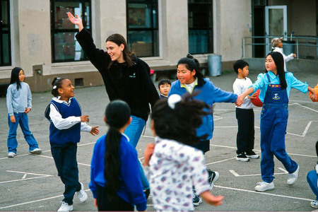 Debi Memmolo volunteers at the Rock Program